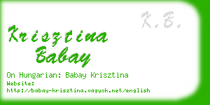 krisztina babay business card